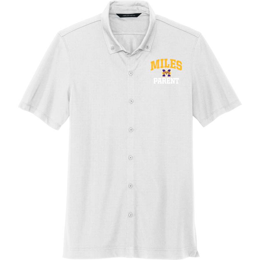 Miles Golden Bears <span class="pdp-name-mascot">Miles Golden Bear</span> Mercer+Mettle Men's Stretch Pique Full-Button Polo