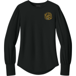 Maine Maritime Academy The Official Online Store <span class="pdp-name-mascot">MMA Mariners</span> Mercer+Mettle Women's Stretch Jersey Long Sleeve Blouson Top Front Thumbnail