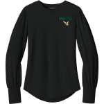 Evergreen Lutheran Eagles <span class="pdp-name-mascot">Evergreen Lutheran Eagles</span> Mercer+Mettle Women's Stretch Jersey Long Sleeve Blouson Top Front Thumbnail
