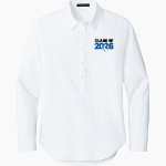 Barton College Official Store of the Bulldogs <span class="pdp-name-mascot">Barton Bulldogs</span> Mercer+Mettle Women's Long Sleeve Modern Oxford Shirt Front Thumbnail