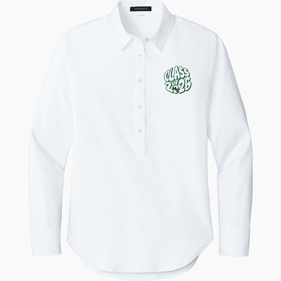 Madison-Plains Golden Eagles <span class="pdp-name-mascot">MADISON-PLAINS EAGLES</span> Mercer+Mettle Women's Long Sleeve Modern Oxford Shirt