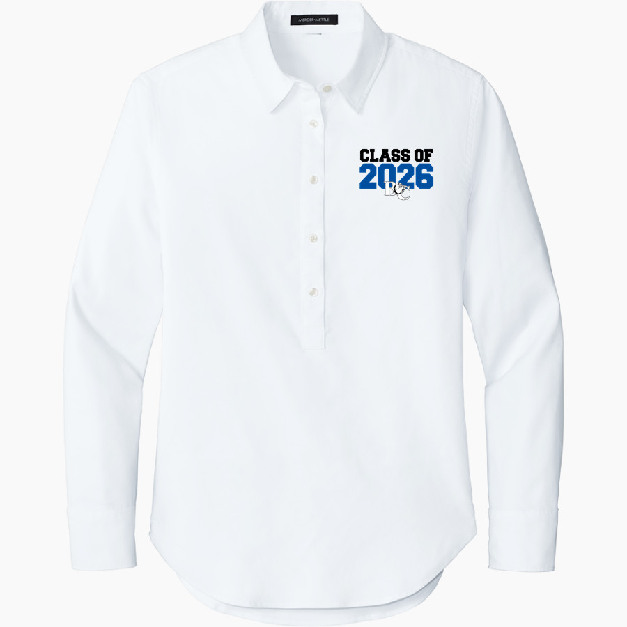 Barton College Official Store of the Bulldogs <span class="pdp-name-mascot">Barton Bulldogs</span> Mercer+Mettle Women's Long Sleeve Modern Oxford Shirt