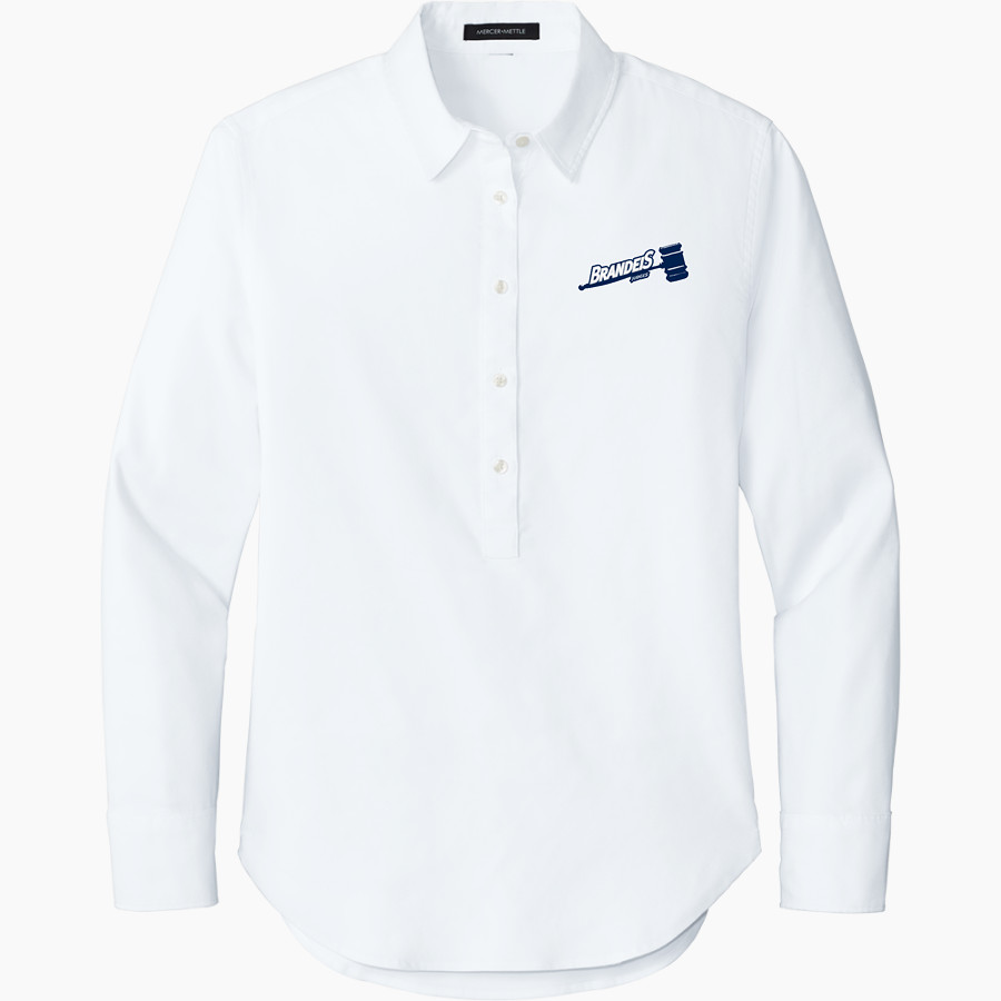 Brandeis Judges Online Store <span class="pdp-name-mascot">Brandeis Judges</span> Mercer+Mettle Women's Long Sleeve Modern Oxford Shirt