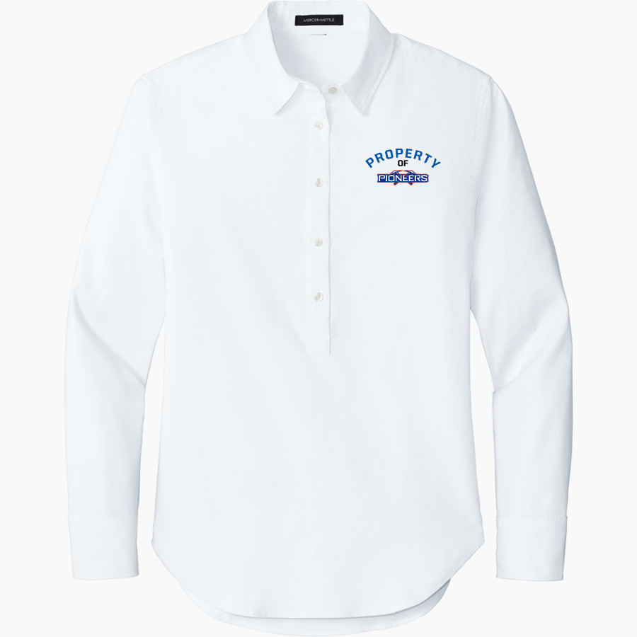 UW-Platteville PIONEERS ONLINE STORE <span class="pdp-name-mascot">UW-Platteville Pioneers</span> Mercer+Mettle Women's Long Sleeve Modern Oxford Shirt