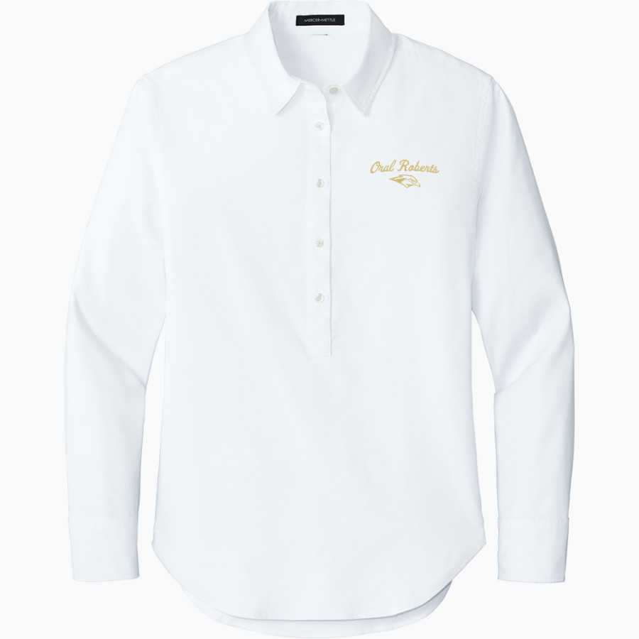 Oral Roberts Golden Eagles <span class="pdp-name-mascot">Oral Roberts Golden Eagles</span> Mercer+Mettle Women's Long Sleeve Modern Oxford Shirt