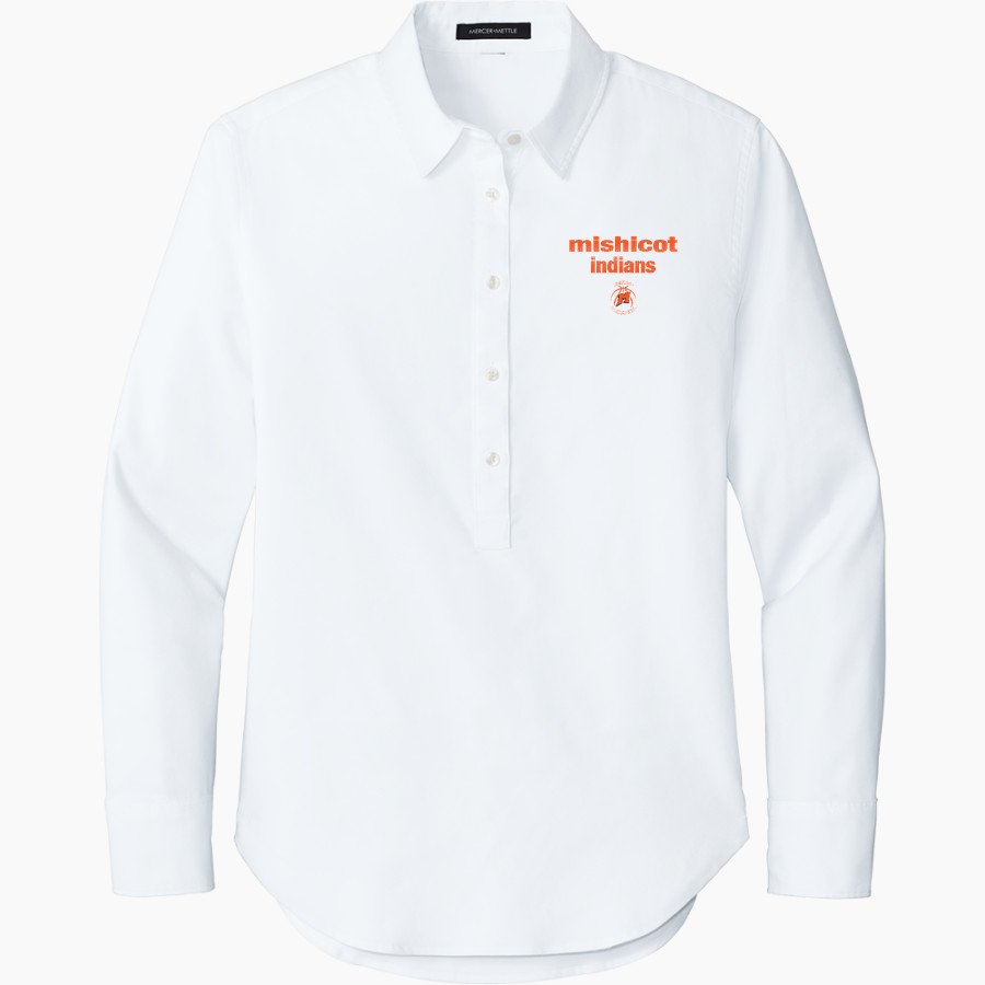MISHICOT HIGH SCHOOL INDIANS <span class="pdp-name-mascot">MISHICOT INDIANS</span> Mercer+Mettle Women's Long Sleeve Modern Oxford Shirt