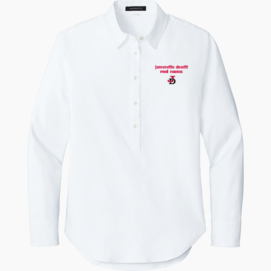 Jamesville DeWitt Red Rams <span class="pdp-name-mascot">Jamesville DeWitt Red Rams or JD Red Rams</span> Mercer+Mettle Women's Long Sleeve Modern Oxford Shirt