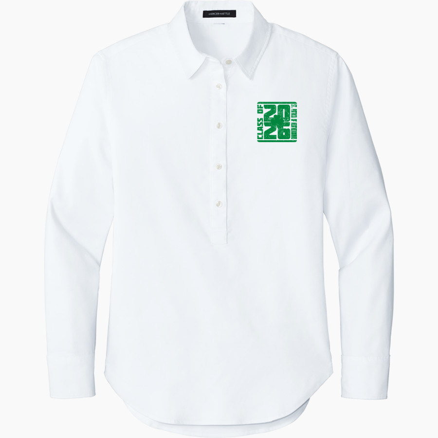 St. Patrick of Heatherdowns Irish <span class="pdp-name-mascot">St. Patrick of Heatherdowns Irish</span> Mercer+Mettle Women's Long Sleeve Modern Oxford Shirt