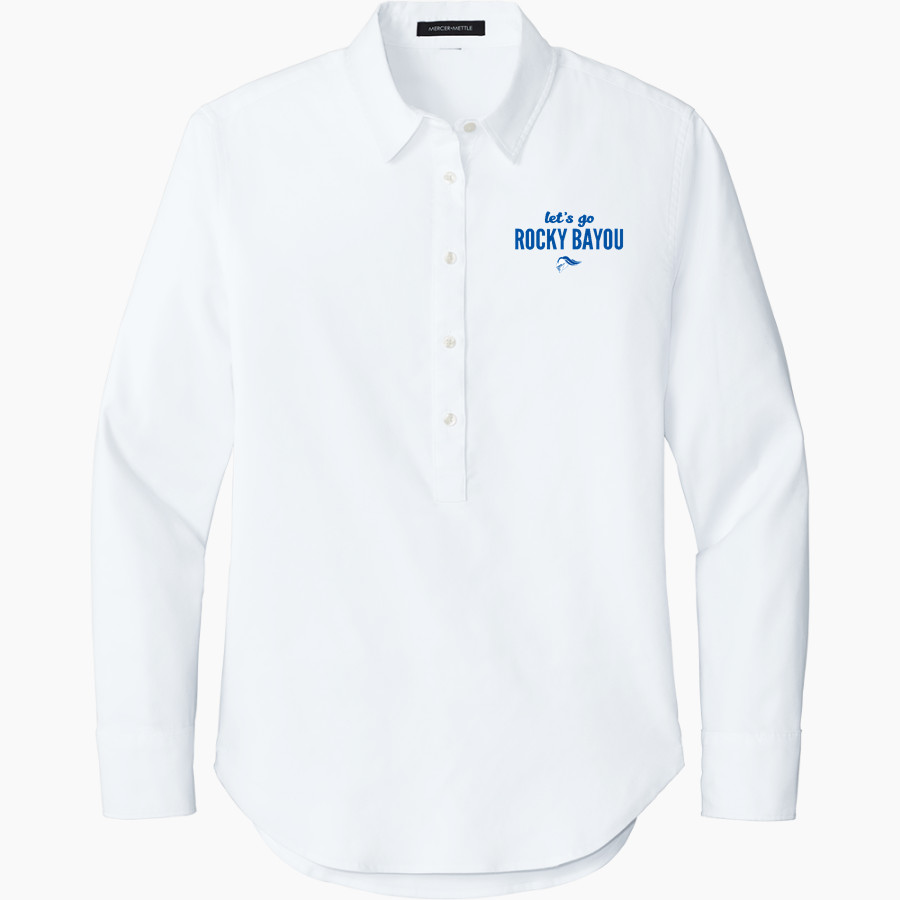 ROCKY BAYOU CHRISTIAN SCHOOL KNIGHTS Mercer+Mettle Women's Long Sleeve Modern Oxford Shirt