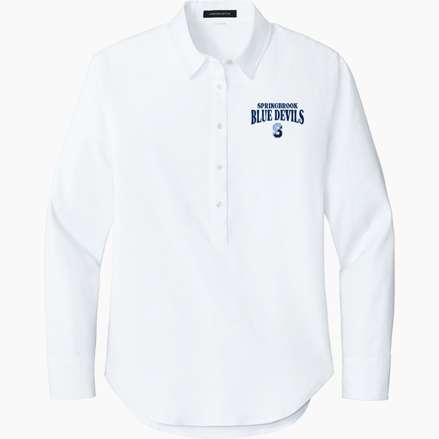 Springbrook Blue Devils Mercer+Mettle Women's Long Sleeve Modern Oxford Shirt