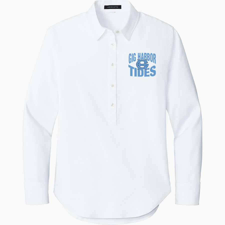GIG HARBOR HIGH SCHOOL TIDES <span class="pdp-name-mascot">GIG HARBOR TIDES</span> Mercer+Mettle Women's Long Sleeve Modern Oxford Shirt