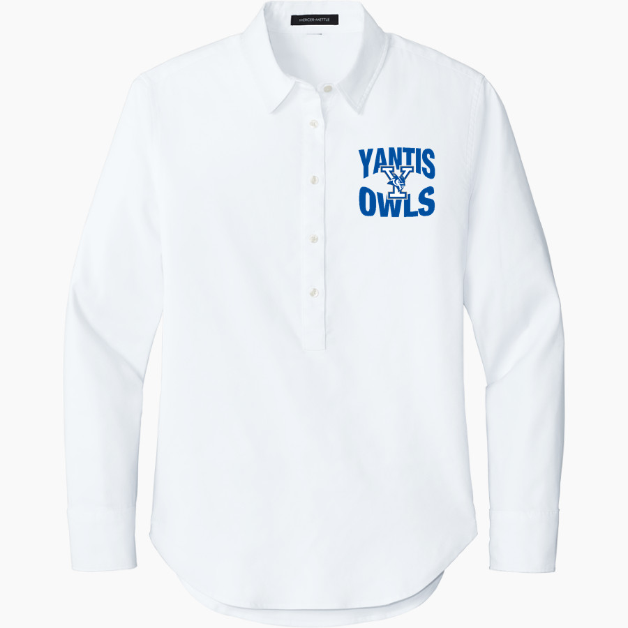 YANTIS HIGH SCHOOL OWLS <span class="pdp-name-mascot">YANTIS OWLS</span> Mercer+Mettle Women's Long Sleeve Modern Oxford Shirt
