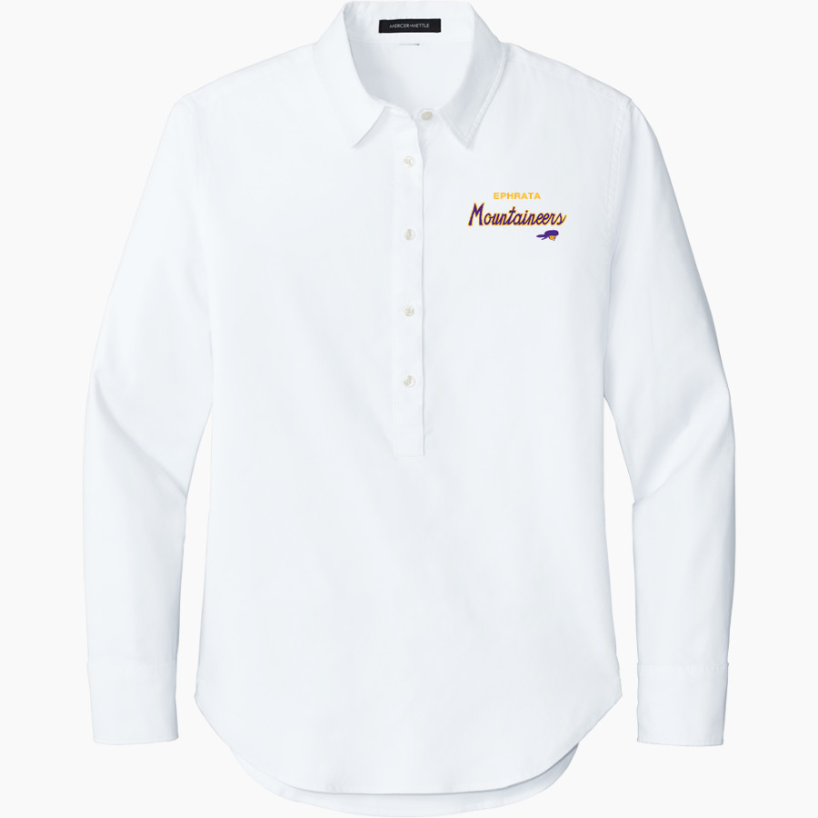 Ephrata Area School District MOUNTAINEERS <span class="pdp-name-mascot">EPHRATA MOUNTAINEERS</span> Mercer+Mettle Women's Long Sleeve Modern Oxford Shirt
