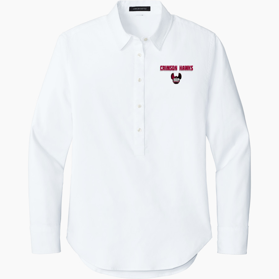 Indiana University of Pennsylvania <span class="pdp-name-mascot">Indiana University Of PA Hawks</span> Mercer+Mettle Women's Long Sleeve Modern Oxford Shirt