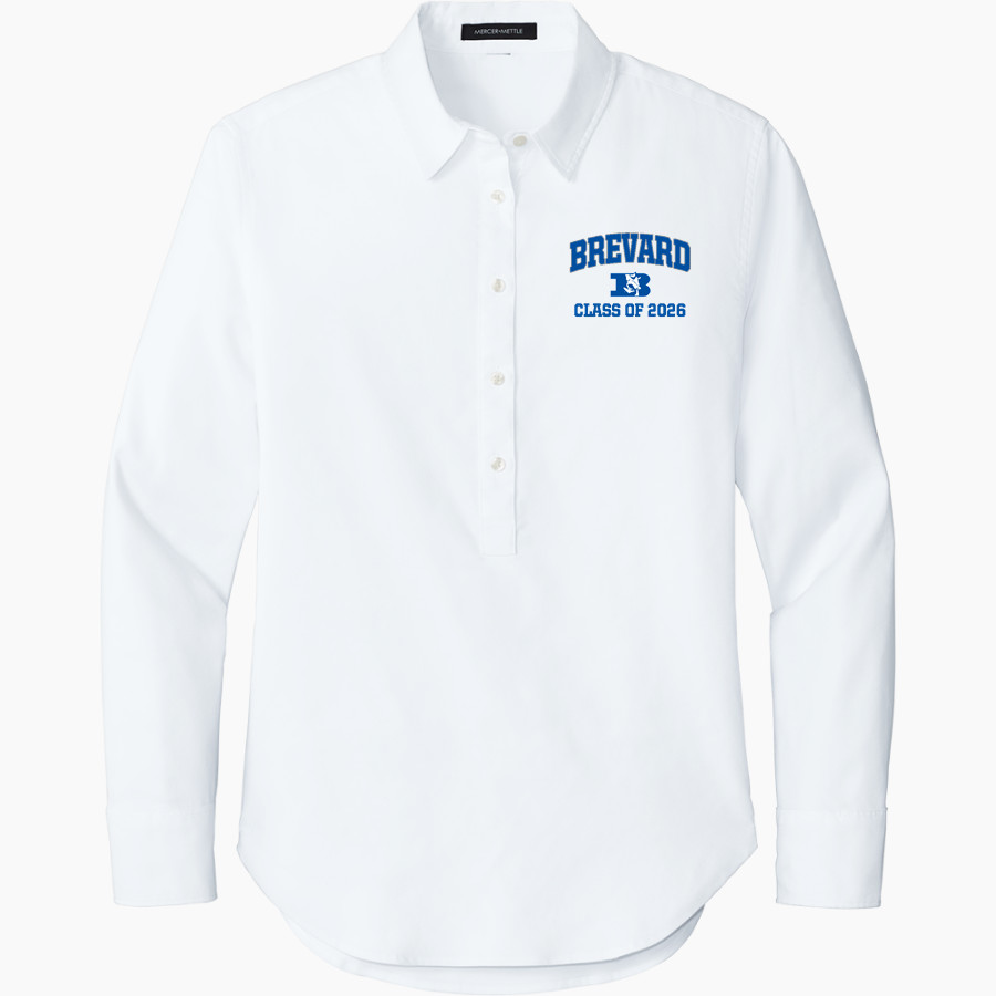 Brevard Blue Devils Mercer+Mettle Women's Long Sleeve Modern Oxford Shirt