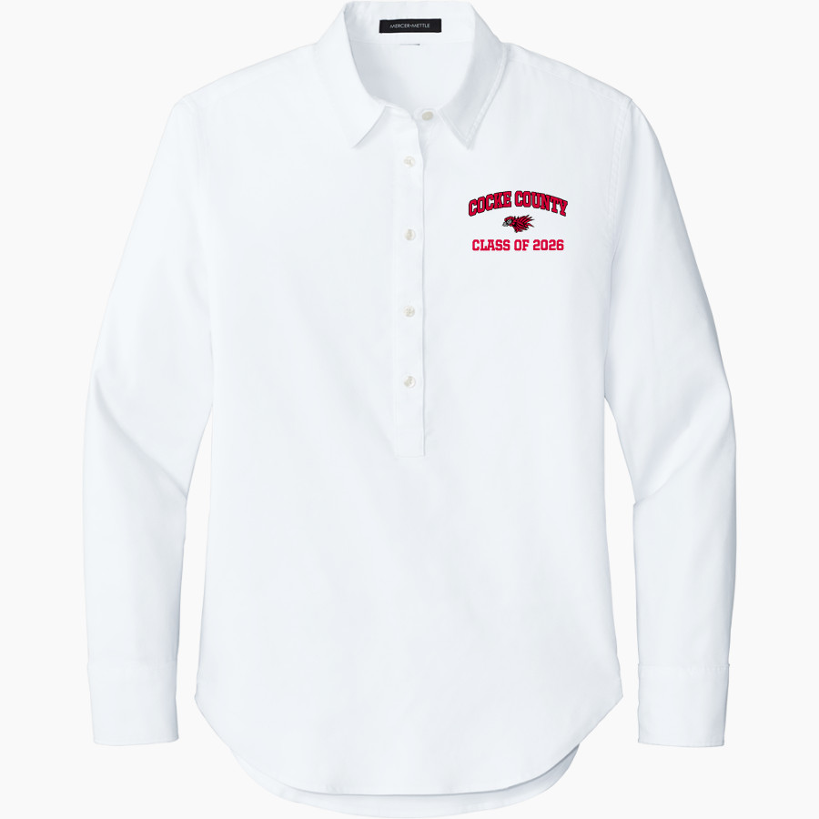 COCKE COUNTY HIGH SCHOOL FIGHTING COCKS <span class="pdp-name-mascot">COCKE COUNTY FIGHTING COCKS</span> Mercer+Mettle Women's Long Sleeve Modern Oxford Shirt