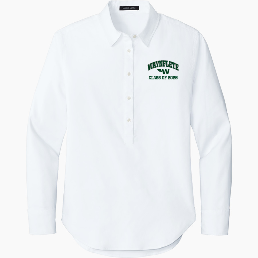 WAYNFLETE SCHOOL FLYERS Mercer+Mettle Women's Long Sleeve Modern Oxford Shirt