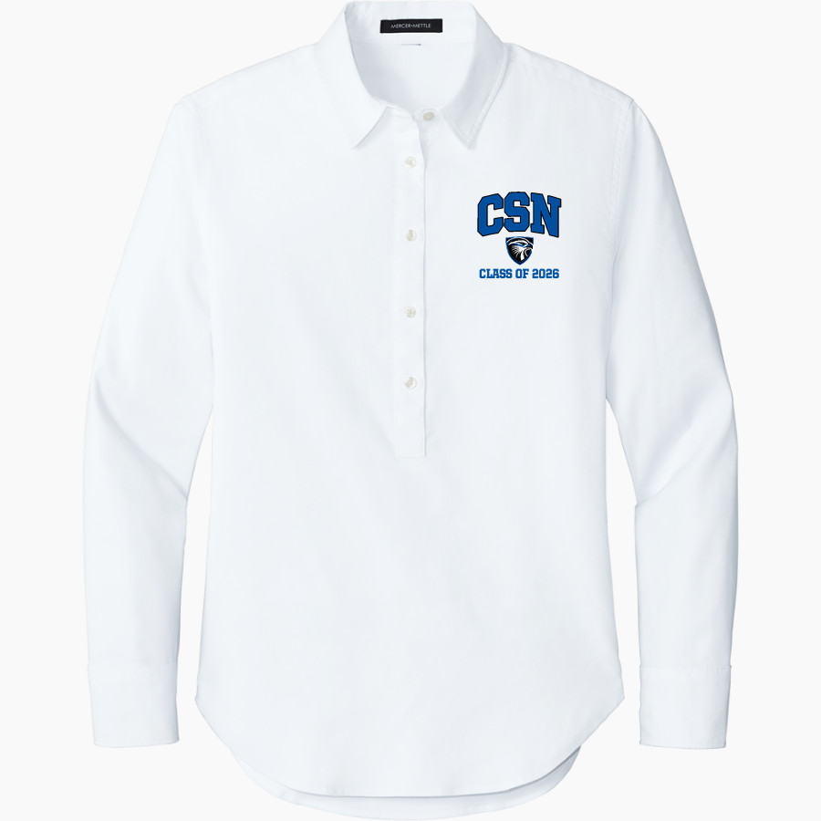 CSN Seahawks <span class="pdp-name-mascot">CSN Seahawks</span> Mercer+Mettle Women's Long Sleeve Modern Oxford Shirt