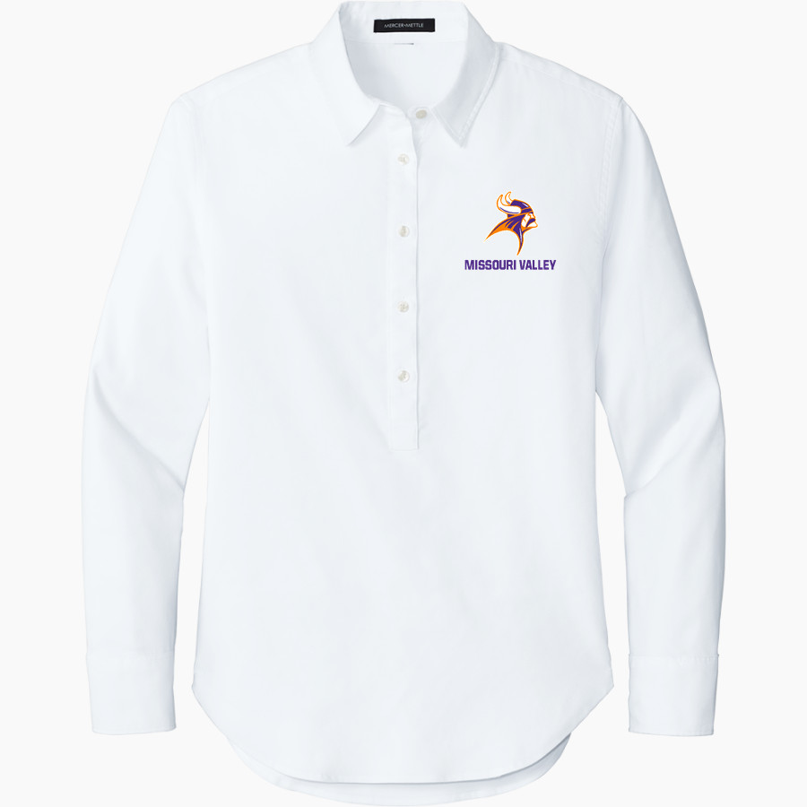 Missouri Valley Vikings <span class="pdp-name-mascot">Missouri Valley College Vikings</span> Mercer+Mettle Women's Long Sleeve Modern Oxford Shirt