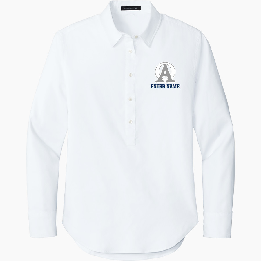 OLDENBURG ACADEMY TWISTERS <span class="pdp-name-mascot">OLDENBURG ACADEMY TWISTERS</span> Mercer+Mettle Women's Long Sleeve Modern Oxford Shirt