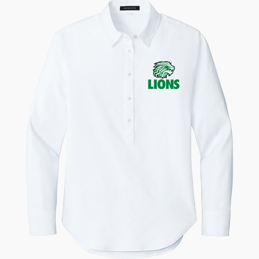 Bremen Athletics Sideline Store <span class="pdp-name-mascot">Bremen Lions</span> Mercer+Mettle Women's Long Sleeve Modern Oxford Shirt