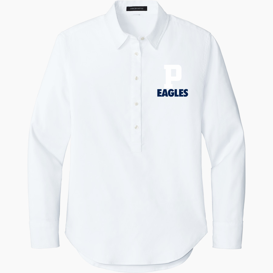 PIONEER ACADEMY EAGLES Mercer+Mettle Women's Long Sleeve Modern Oxford Shirt