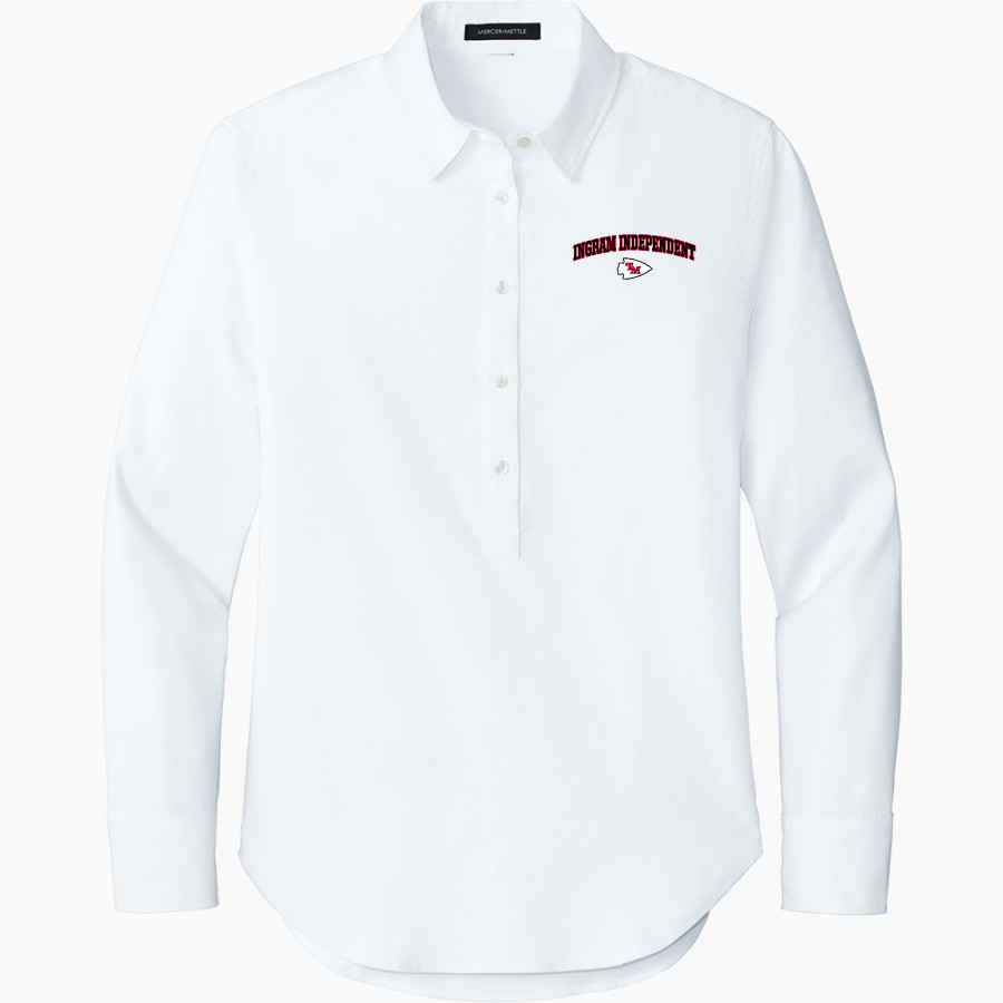 Ingram Independent Warriors <span class="pdp-name-mascot">Ingram Independent Warriors</span> Mercer+Mettle Women's Long Sleeve Modern Oxford Shirt