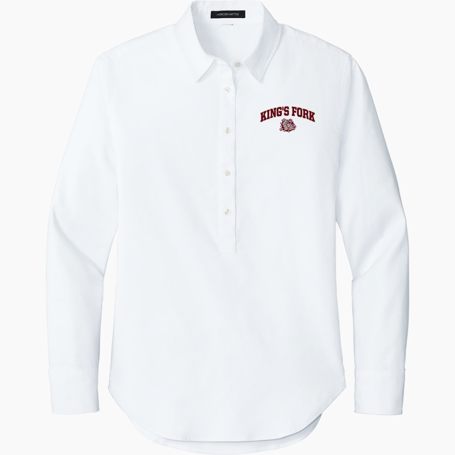 KING'S FORK HIGH SCHOOL BULLDOGS <span class="pdp-name-mascot">KINGS FORK BULLDOGS</span> Mercer+Mettle Women's Long Sleeve Modern Oxford Shirt