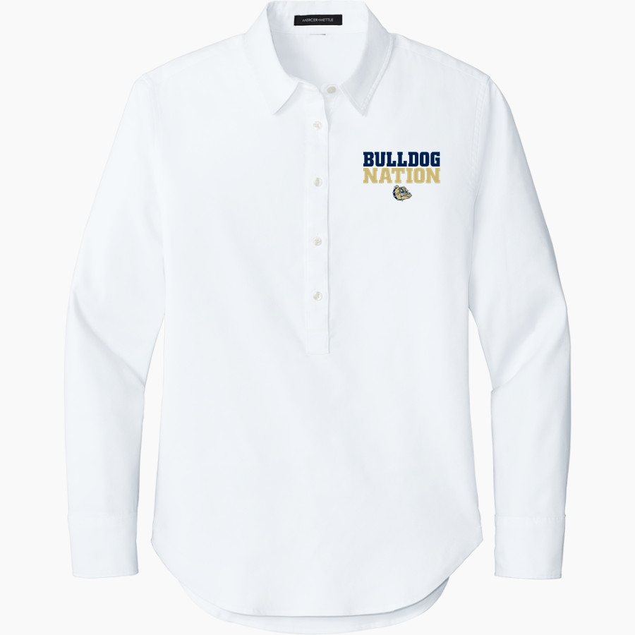 DECATUR HIGH SCHOOL BULLDOGS <span class="pdp-name-mascot">DECATUR BULLDOGS</span> Mercer+Mettle Women's Long Sleeve Modern Oxford Shirt