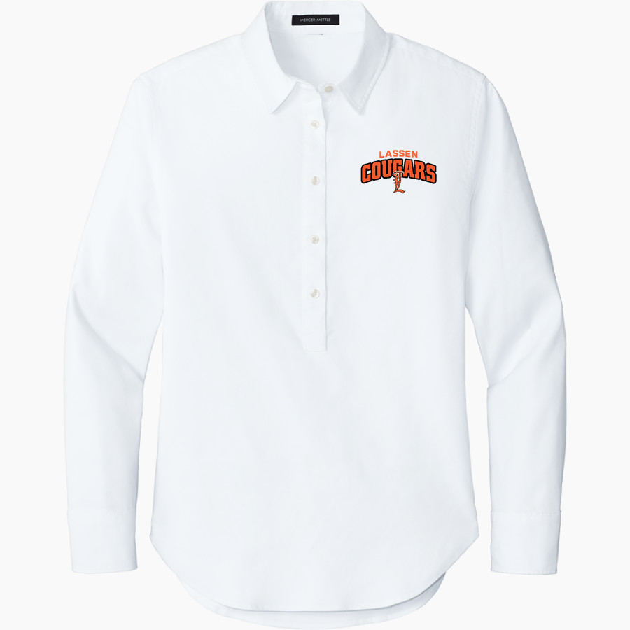 Lassen Community College Cougars <span class="pdp-name-mascot">Lassen Community College Cougars</span> Mercer+Mettle Women's Long Sleeve Modern Oxford Shirt