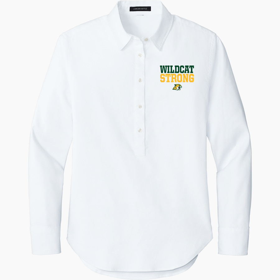 Northern Michigan Wildcats <span class="pdp-name-mascot">Northern Michigan Wildcats</span> Mercer+Mettle Women's Long Sleeve Modern Oxford Shirt