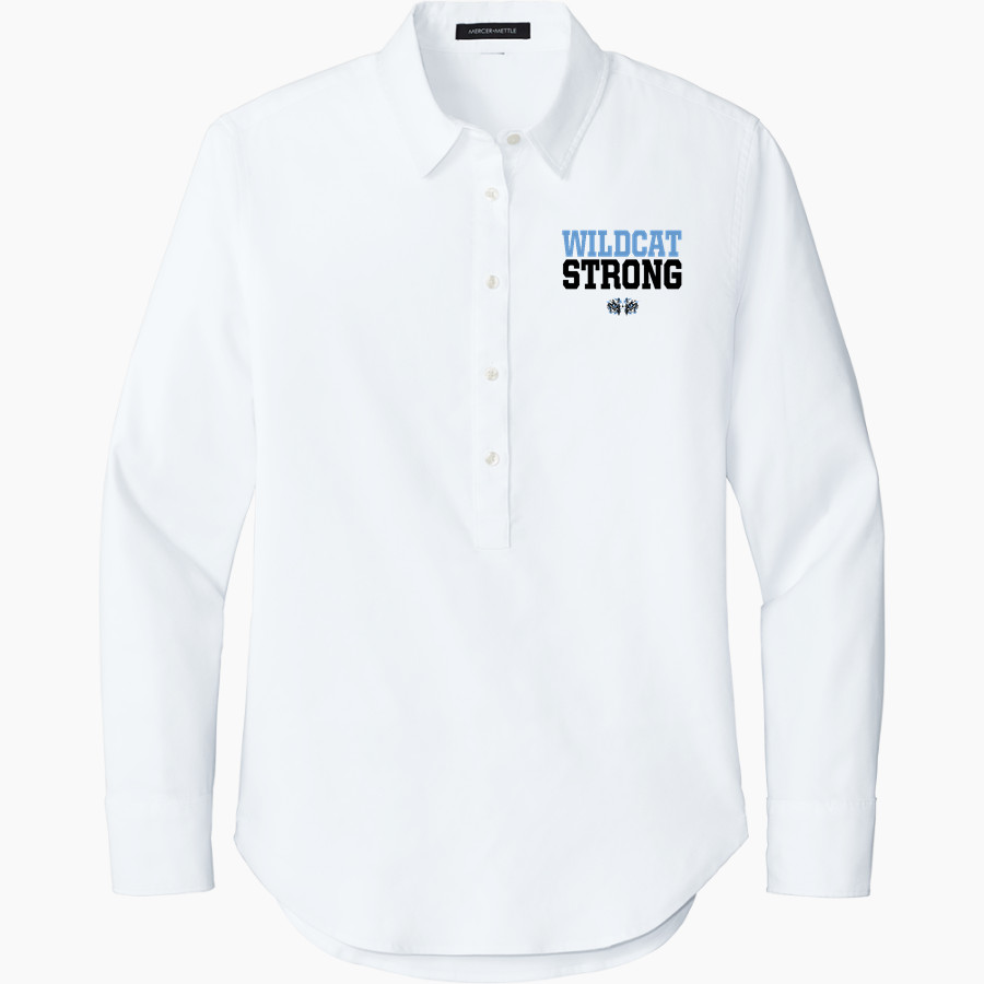 Cedar Bluffs Wildcats <span class="pdp-name-mascot">Cedar Bluffs Wildcats</span> Mercer+Mettle Women's Long Sleeve Modern Oxford Shirt