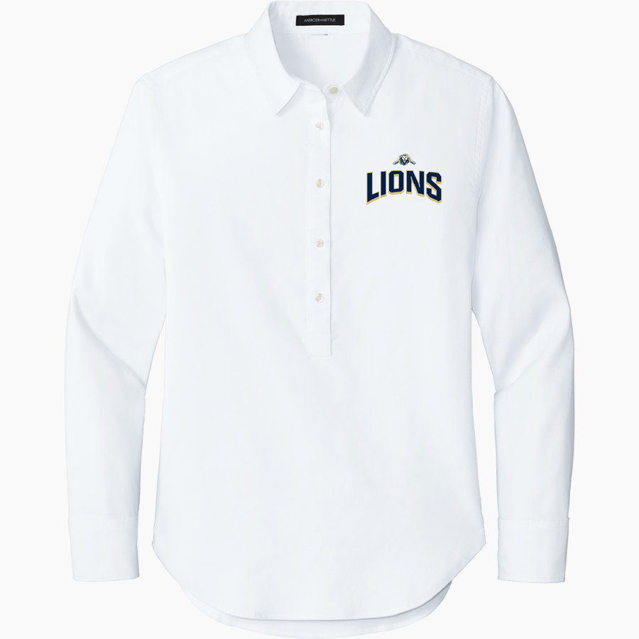 ALPHA OMEGA ACADEMY LIONS <span class="pdp-name-mascot">ALPHA OMEGA ACADEMY LIONS</span> Mercer+Mettle Women's Long Sleeve Modern Oxford Shirt