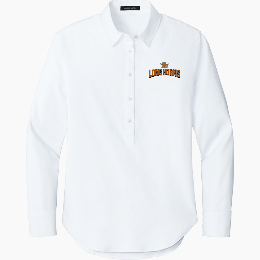 Sycamore Longhorns <span class="pdp-name-mascot">Sycamore Elementary School Longhorns</span> Mercer+Mettle Women's Long Sleeve Modern Oxford Shirt
