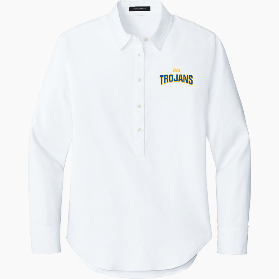Tichenor Middle School Trojans <span class="pdp-name-mascot">Tichenor Middle School Trojans</span> Mercer+Mettle Women's Long Sleeve Modern Oxford Shirt