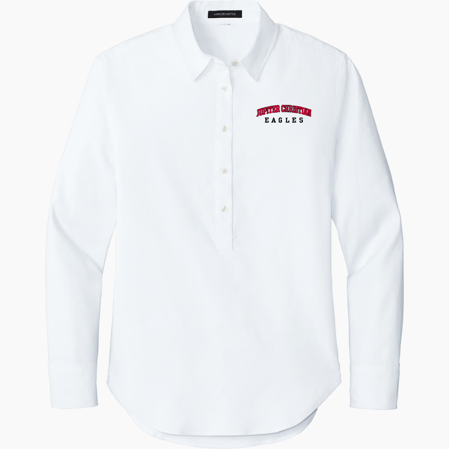 Jupiter Christian Eagles <span class="pdp-name-mascot">Jupiter Eagles</span> Mercer+Mettle Women's Long Sleeve Modern Oxford Shirt