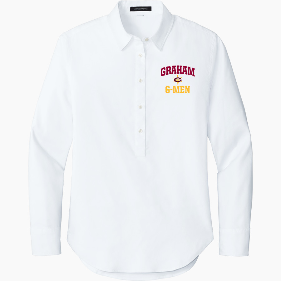Graham G-men <span class="pdp-name-mascot">Graham G-men</span> Mercer+Mettle Women's Long Sleeve Modern Oxford Shirt