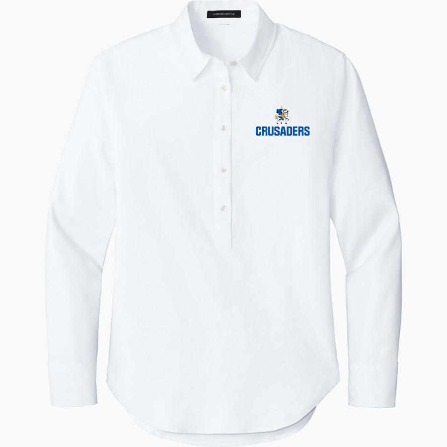 Central Wisconsin Christian Crusaders Online Store Mercer+Mettle Women's Long Sleeve Modern Oxford Shirt