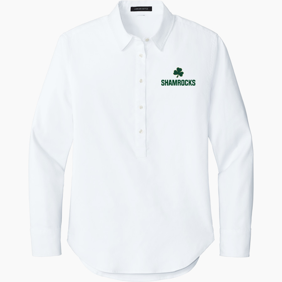 Bishop Feehan Shamrocks <span class="pdp-name-mascot">Bishop Feehan Shamrocks</span> Mercer+Mettle Women's Long Sleeve Modern Oxford Shirt