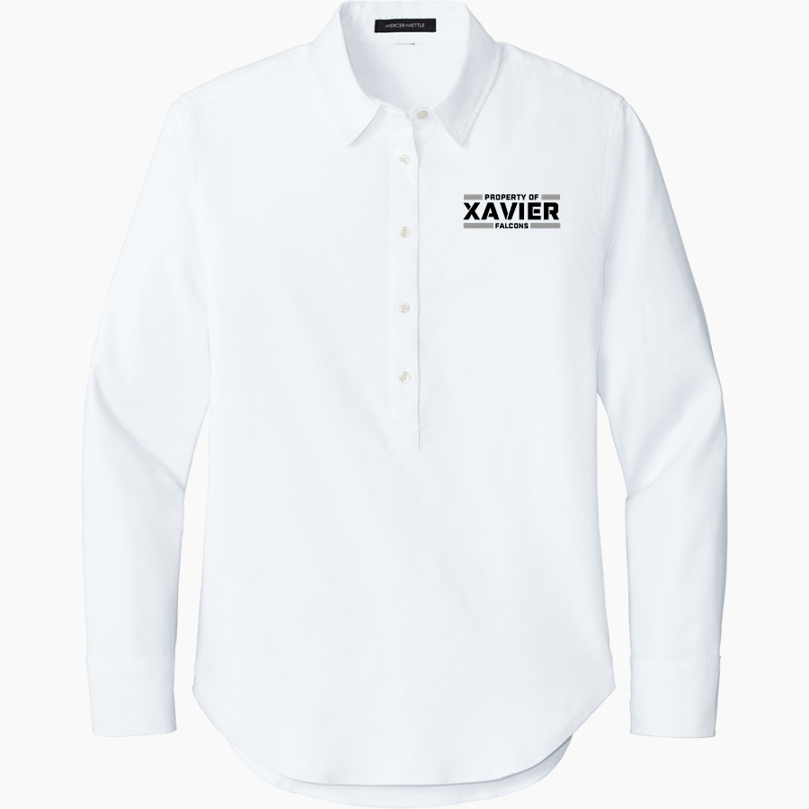 Xavier Falcons Mercer+Mettle Women's Long Sleeve Modern Oxford Shirt