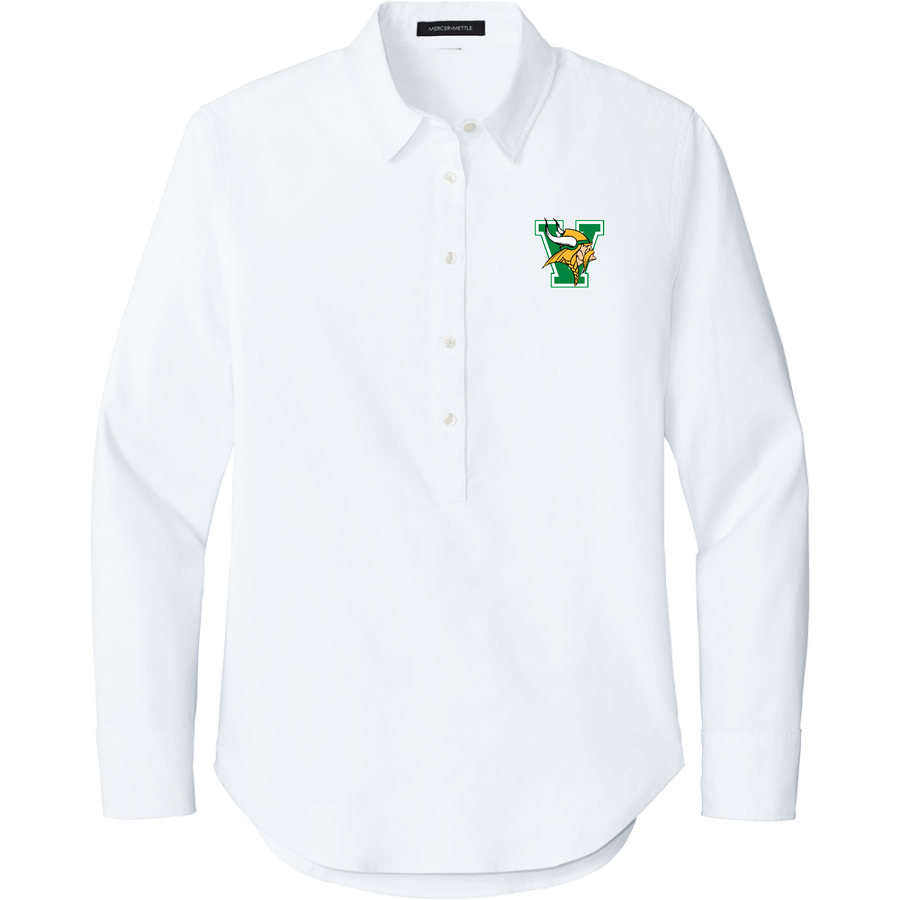 KENNEDY Vikings <span class="pdp-name-mascot">JOHN F KENNEDY MIDDLE SCHOOL Vikings</span> Mercer+Mettle Women's Long Sleeve Modern Oxford Shirt