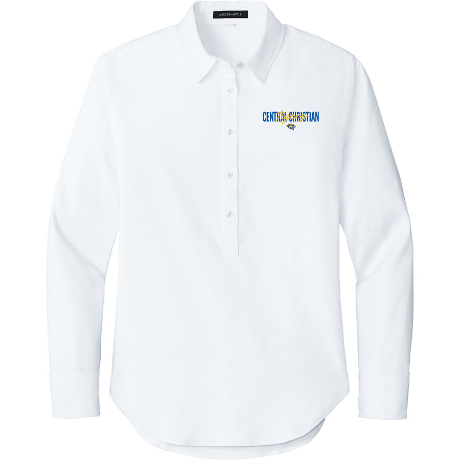 Central Christian Tigers <span class="pdp-name-mascot">Central Christian College Tigers</span> Mercer+Mettle Women's Long Sleeve Modern Oxford Shirt