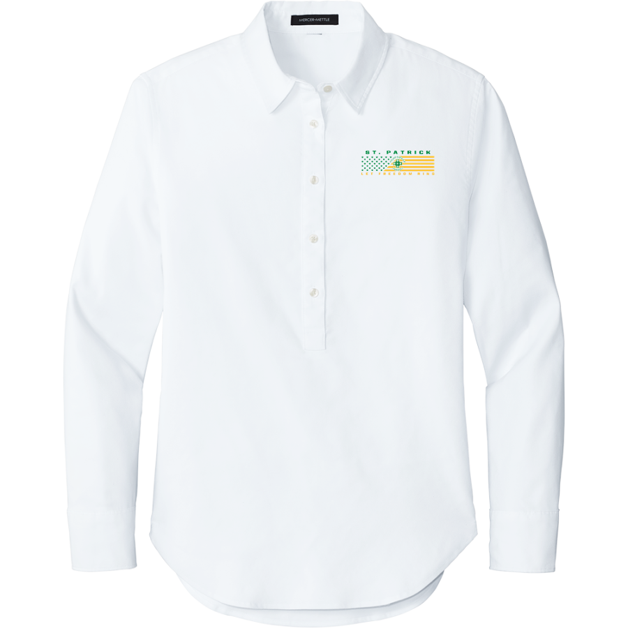 St. Patrick Fightin' Irish <span class="pdp-name-mascot">St. Patrick Fightin' Irish Men</span> Mercer+Mettle Women's Long Sleeve Modern Oxford Shirt