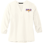Fowler Grizzlies <span class="pdp-name-mascot">Fowler Grizzlies</span> Mercer+Mettle Women's Stretch Crepe 3/4-Sleeve Blouse Front Thumbnail