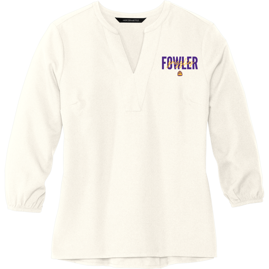 Fowler Grizzlies <span class="pdp-name-mascot">Fowler Grizzlies</span> Mercer+Mettle Women's Stretch Crepe 3/4-Sleeve Blouse