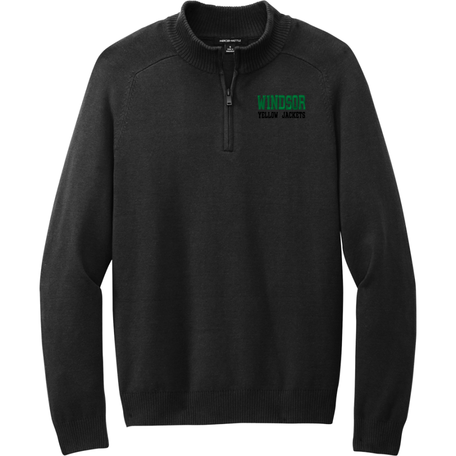 WINDSOR HIGH SCHOOL YELLOW JACKETS <span class="pdp-name-mascot">WINDSOR YELLOW JACKETS</span> Mercer+Mettle Men's 1/4-Zip Sweater