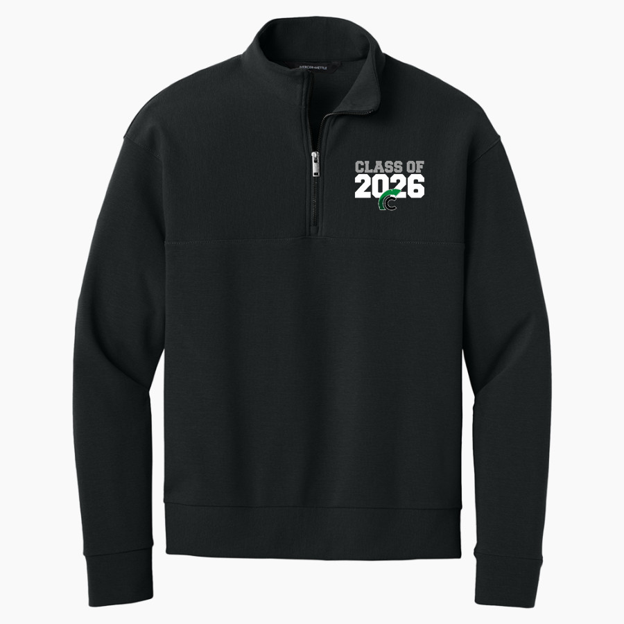 Calvary Christian Spartans <span class="pdp-name-mascot">Calvary Christian Spartans</span> Mercer+Mettle Men's Linear Texture 1/4-Zip