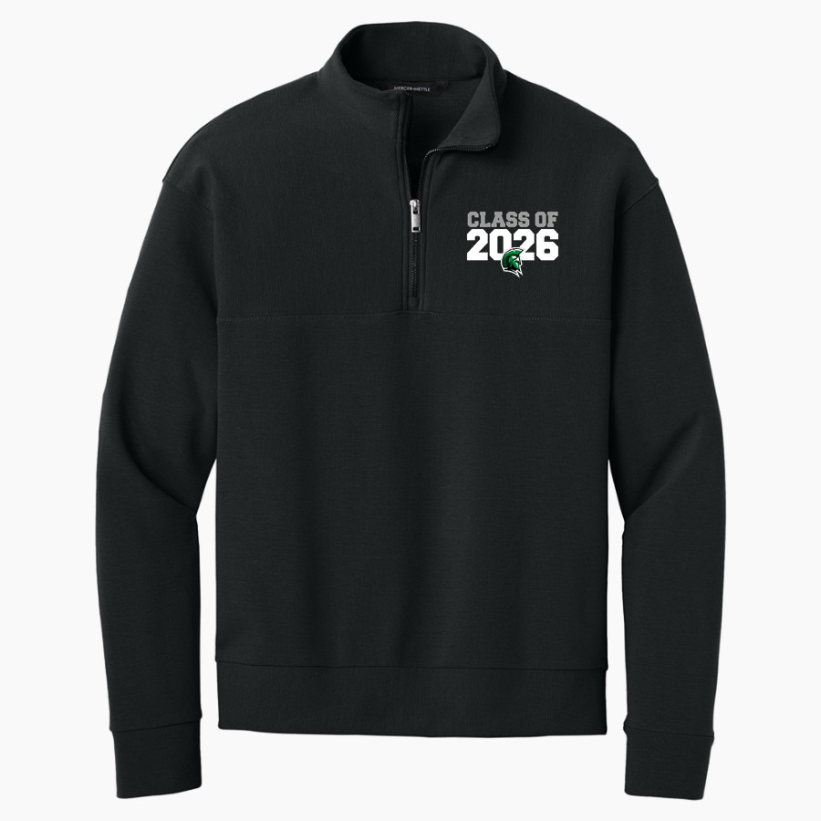 Calvary Christian Spartans <span class="pdp-name-mascot">Calvary Christian Spartans</span> Mercer+Mettle Men's Linear Texture 1/4-Zip