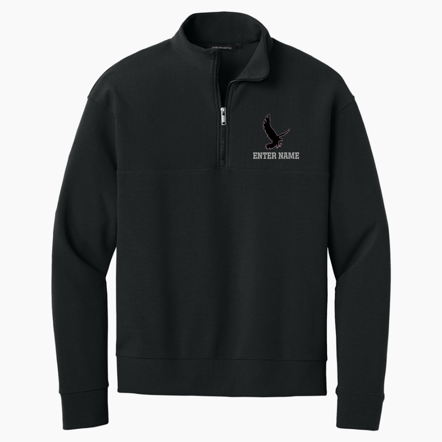 NORTH BUNCOMBE HIGH SCHOOL BLACK HAWKS Mercer+Mettle Men's Linear Texture 1/4-Zip