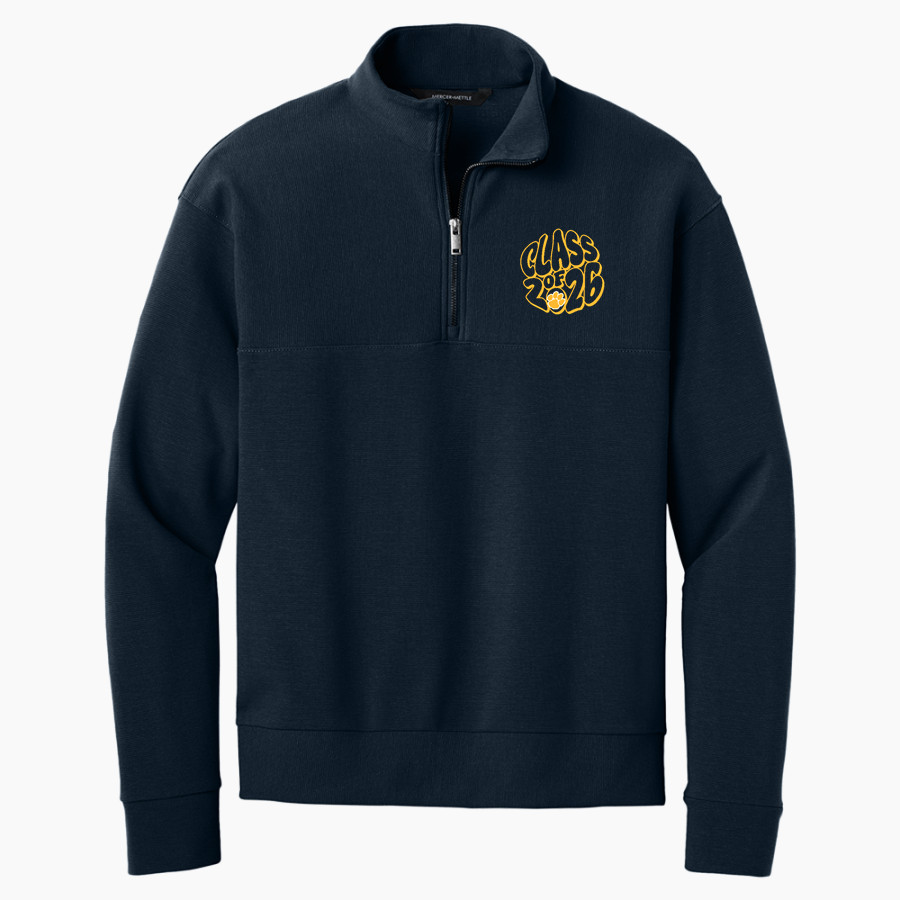 SHADE HIGH SCHOOL PANTHERS Mercer+Mettle Men's Linear Texture 1/4-Zip